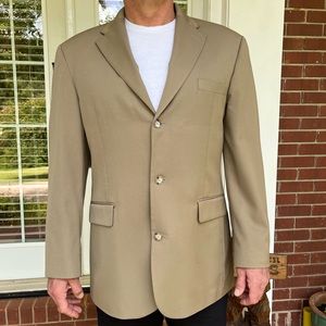 Haggar Black Label Tan Single Breasted Suit Coat, Size 42R